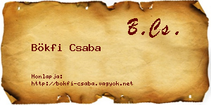 Bökfi Csaba névjegykártya