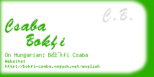csaba bokfi business card